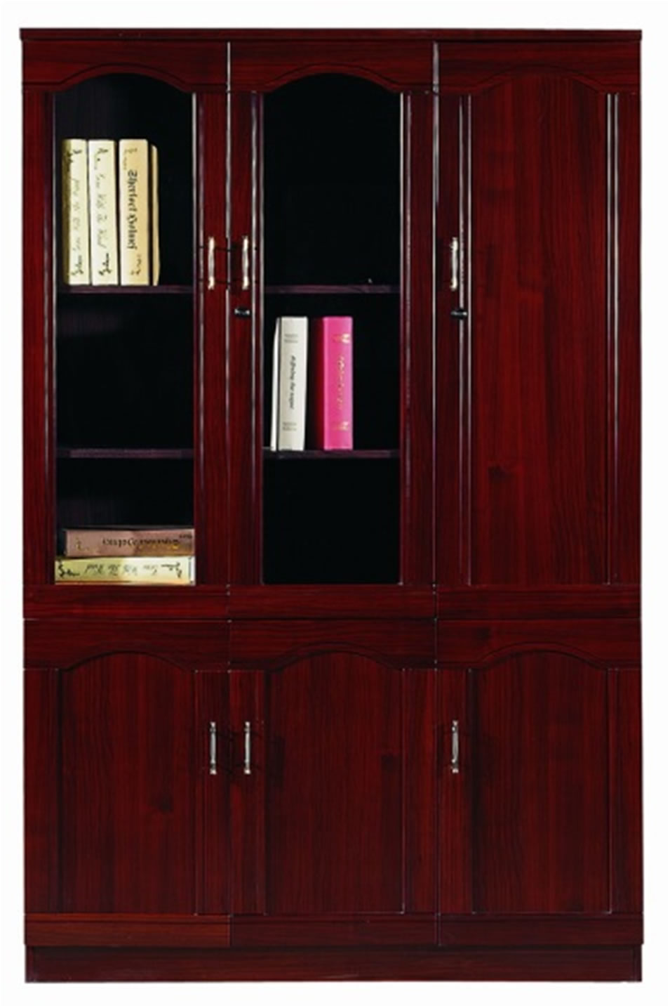 Executive Mahogany Three Door Bookcase - 180A-3DR